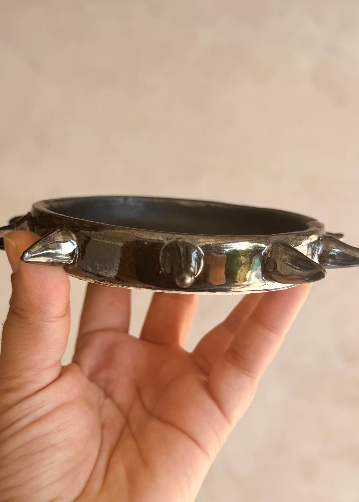 Bad Boy Dog Collar - Silver One